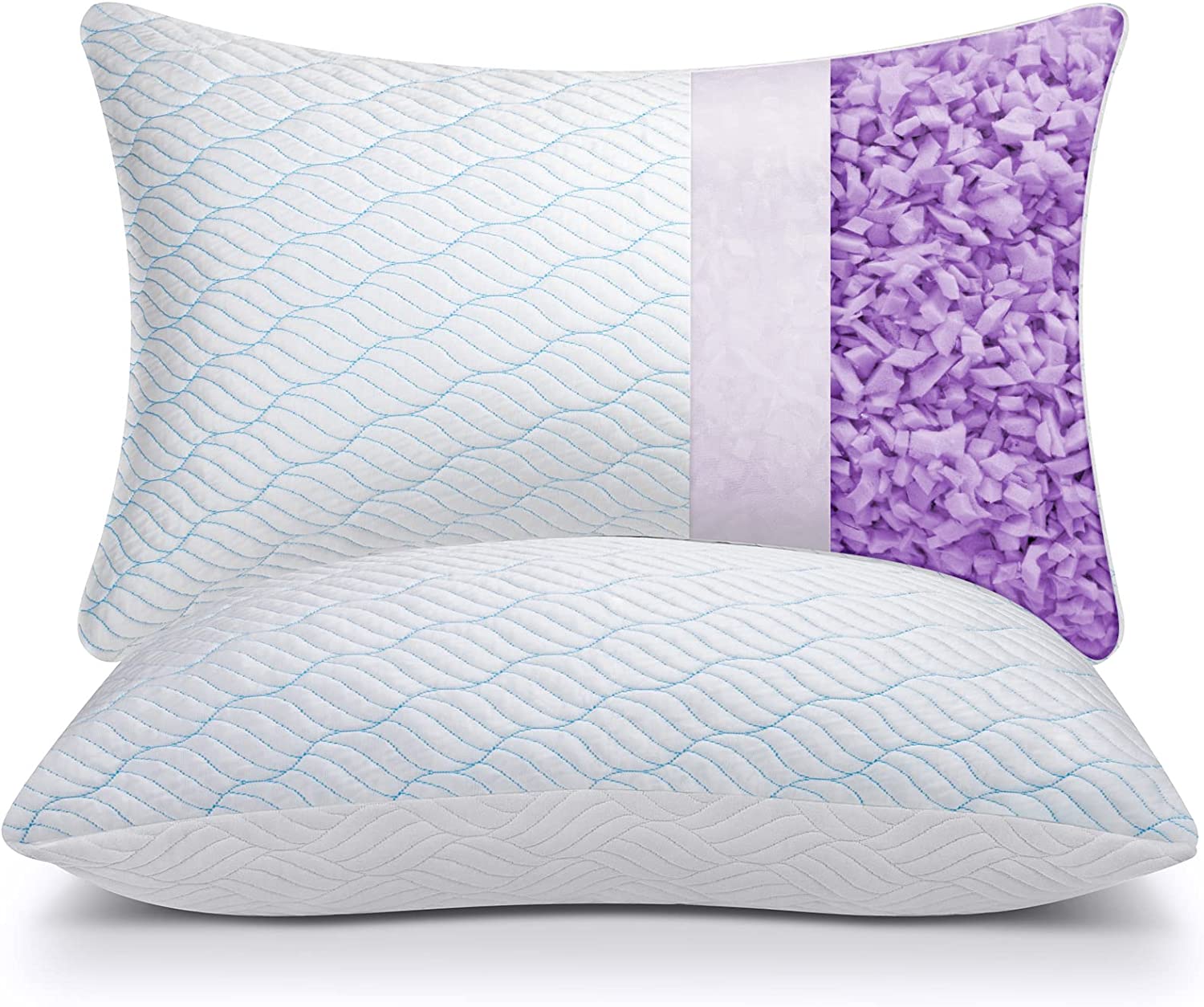 wishsmile shredded memory foam pillow cooling