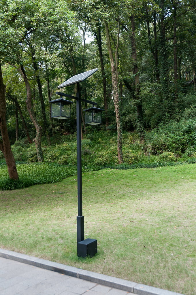 Solar powered street light