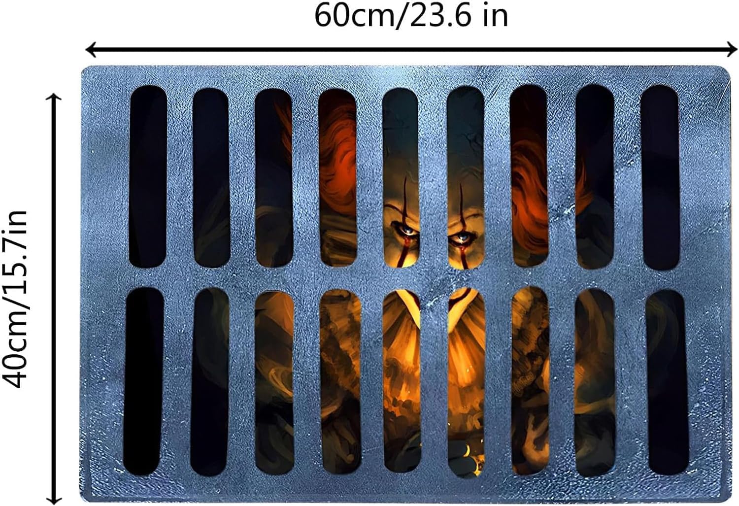 Halloween 3D Illusion Clown Doormat, (15.7 x 23.6) Halloween Clown Drain Doormat, Indoor and Outdoor Horror Movie Clown Halloween Area Carpet Decoration (Blue-Black) Halloween 3D Illusion Clown Doormat, (15.7 x 23.6) Halloween Clown Drain Doormat, Indoor and Outdoor Horror Movie Clown Halloween Area Carpet Decoration (Blue-Black)