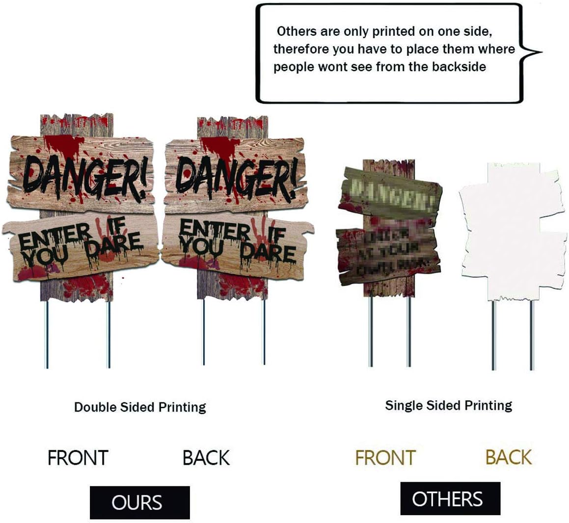 Liecho self-Designed Halloween Decorations Yard Signs Stakes Props Outdoor Decor Scary Zombie Vampire Graves Holiday Party Supplies 3 Pack(15 x 12) Liecho self-Designed Halloween Decorations Yard Signs Stakes Props Outdoor Decor Scary Zombie Vampire Graves Holiday Party Supplies 3 Pack(15 x 12)