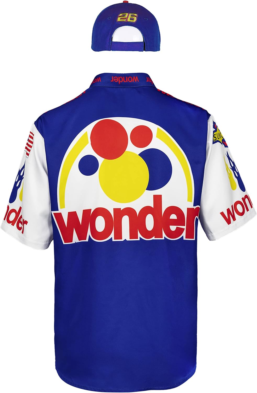 Qosivfey Adult Ricky Bobby Racing Top Hat Talladega Nights Full costume Halloween party props