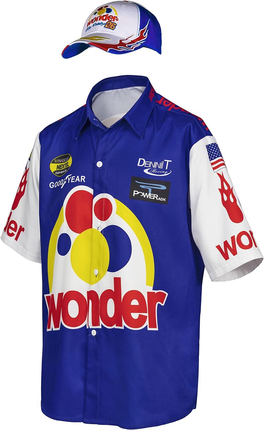 Qosivfey Adult Ricky Bobby Racing Top Hat Talladega Nights Full costume Halloween party props