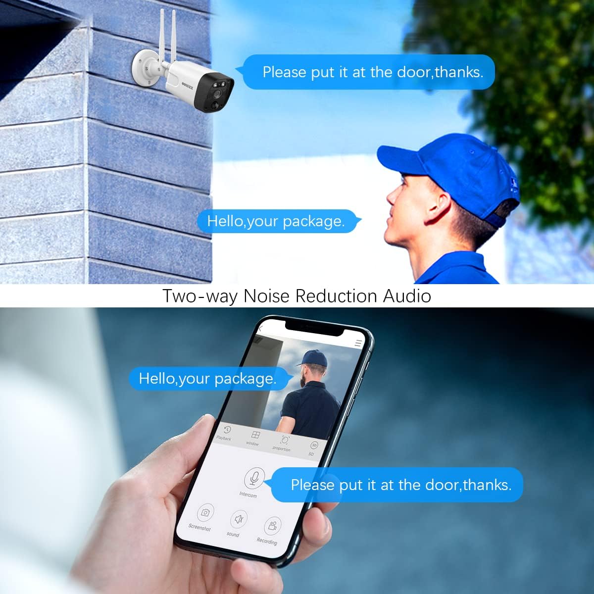 (120 Days Storage  5.0MP PIR Detection) 2-Way Audio Dual Antennas Outdoor Security Camera System Wireless WiFi Home Security System 3K 5.0MP Video Surveillance with 4TB