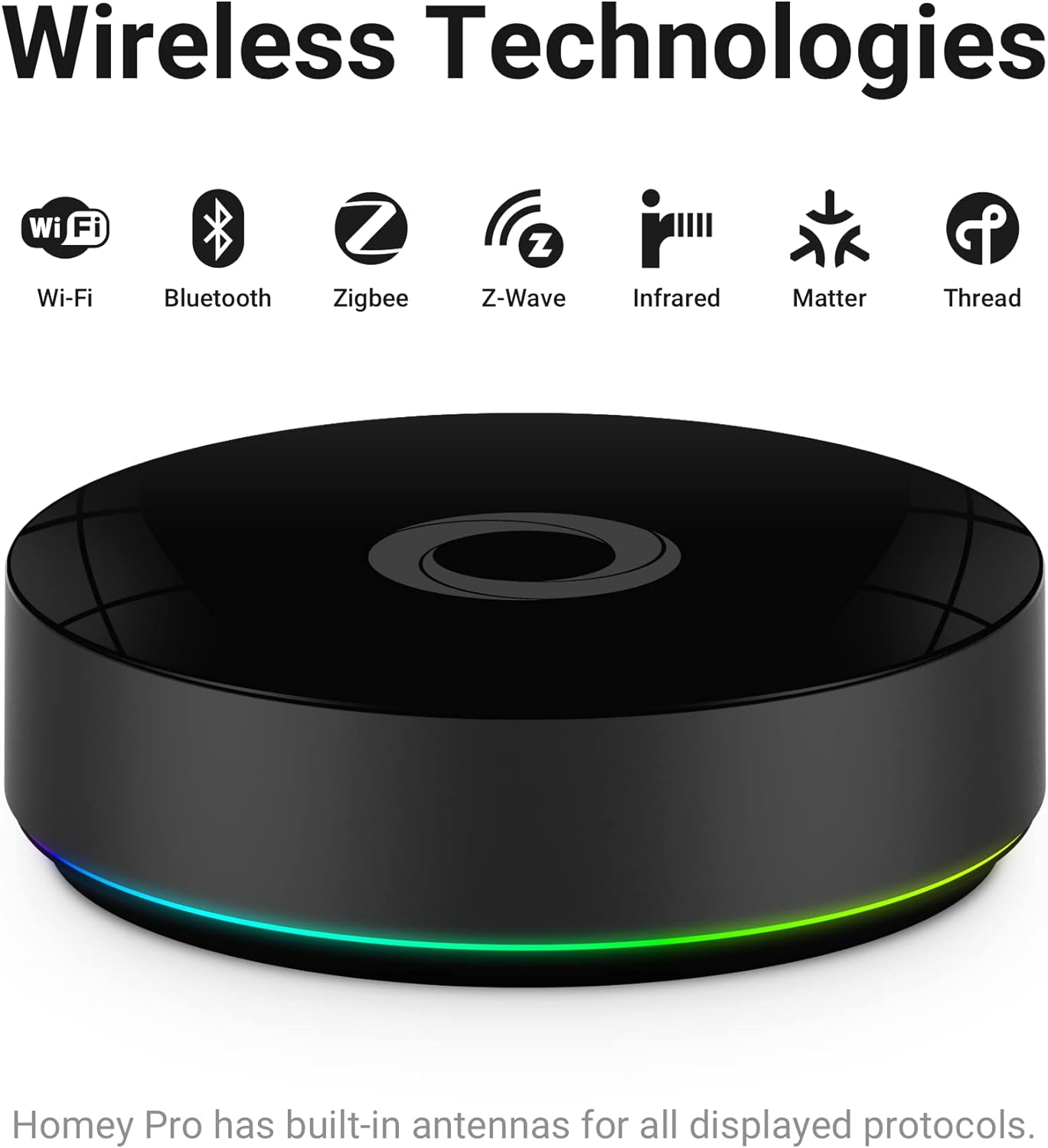 Homey Pro (Early 2023) | Smart Home Hub for Home Automation – Features Z-Wave Plus, Zigbee, Wi-Fi, BLE, Infrared, Matter  Thread. Compatible with Siri, Alexa  Google Home.